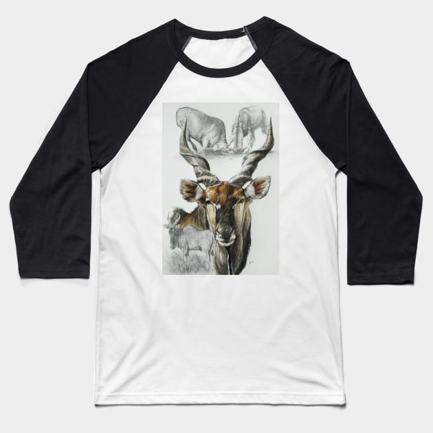 Giant Eland Baseball T-Shirt by BarbBarcikKeith